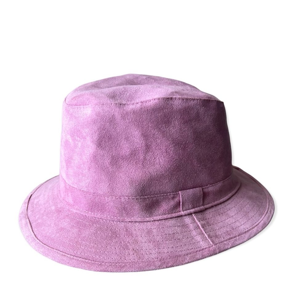 Arlin Faux Suede Pink Bucket Hat 90s/Y2K Style